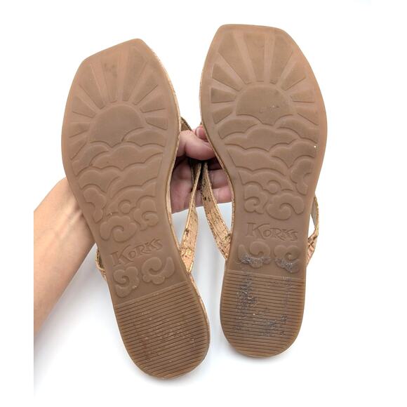 Korks Winnie Flip Flop Thong Sandals Women's Natural Cork Size US9M EU39.5 - Picture 8 of 11